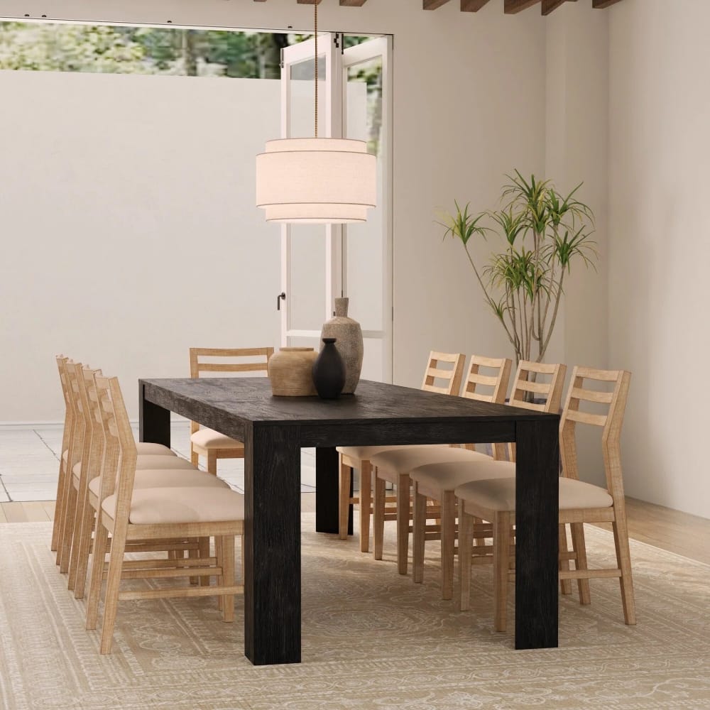 Alpine Furniture - Carter Extension Dining Table, Black - 5979BLK-01 view 11