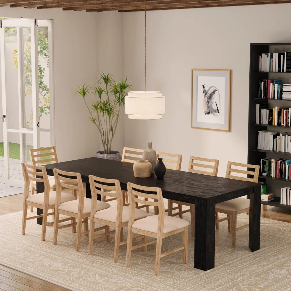 Alpine Furniture - Carter Extension Dining Table, Black - 5979BLK-01 view 12