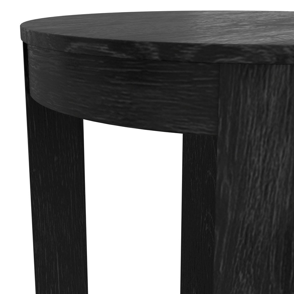 Alpine Furniture - Carter Round End Table, Black - 5979BLK-62 view 4