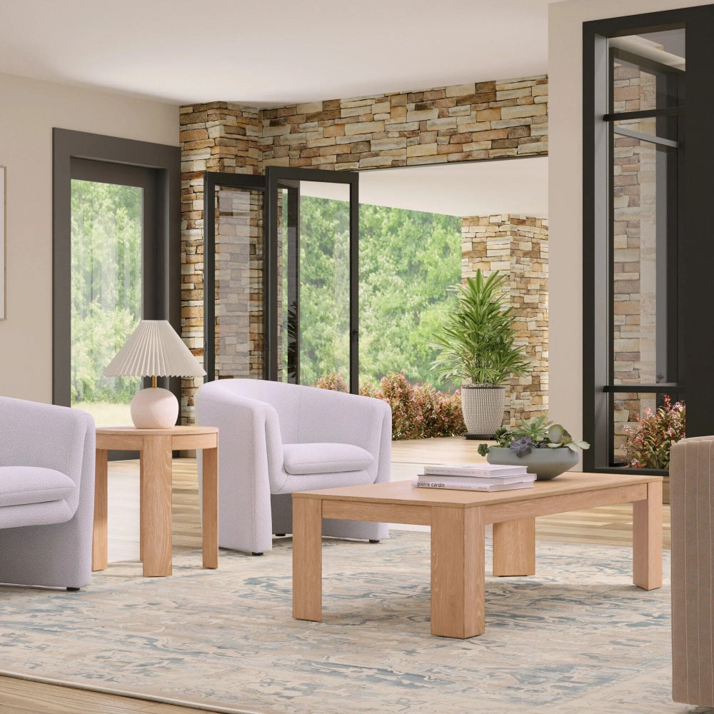Alpine Furniture - Carter Round End Table, Natural - 5979NAT-62 view 6