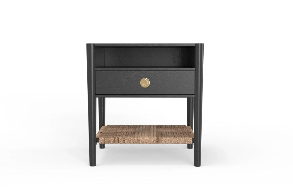 Alpine Furniture - Cleo Nightstand, Charcoal Gray - 2620-02 veiw 2