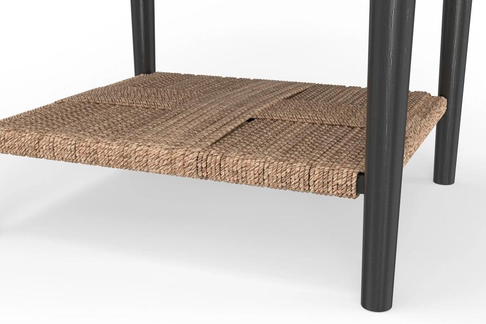 Alpine Furniture - Cleo Nightstand, Charcoal Gray - 2620-02 veiw 4