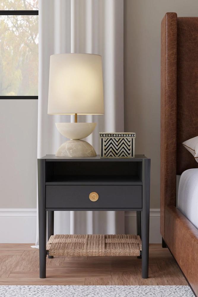 Alpine Furniture - Cleo Nightstand, Charcoal Gray - 2620-02 veiw 7