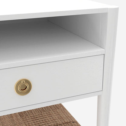 Alpine Furniture - Cleo Nightstand, Coconut Milk - 2620WHT-02 view 4