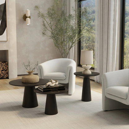 Alpine Furniture - Cove 20in End Table, Black - 3859-20 view 6