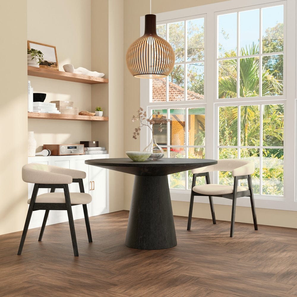Alpine Furniture - Cove Round 47" Dining Table, Vintage Black - 3859-47 view 3