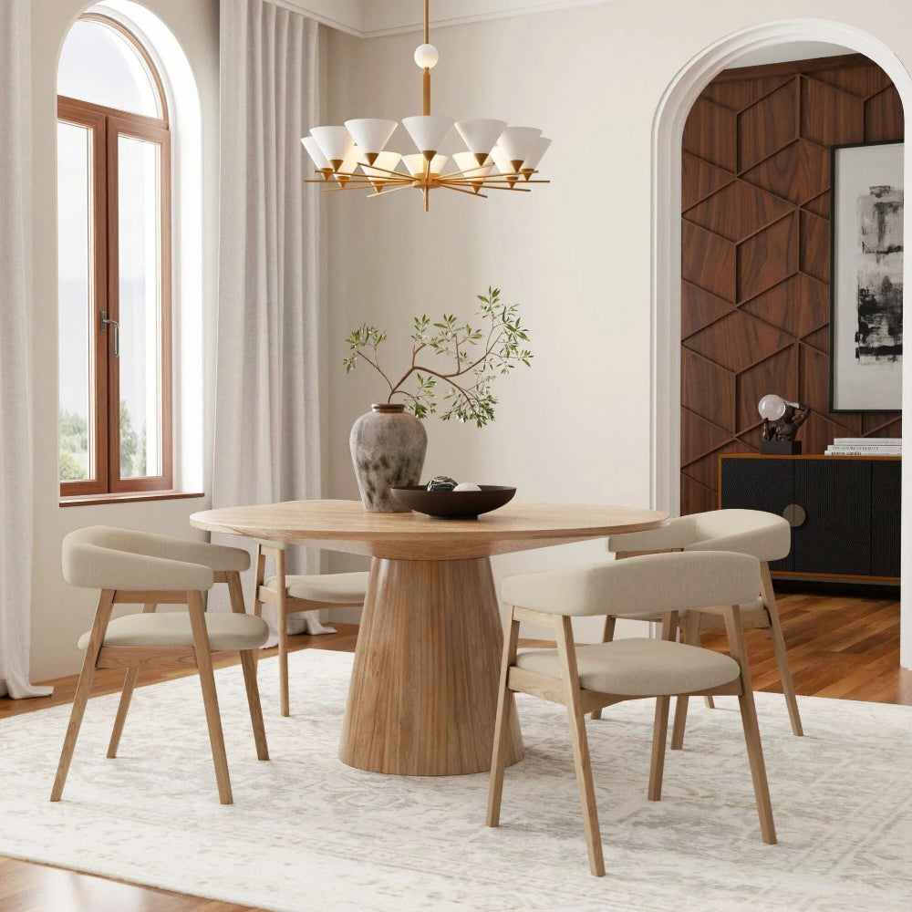 Alpine Furniture - Cove Round Dining Table, Natural - 3859NAT-01 view 5