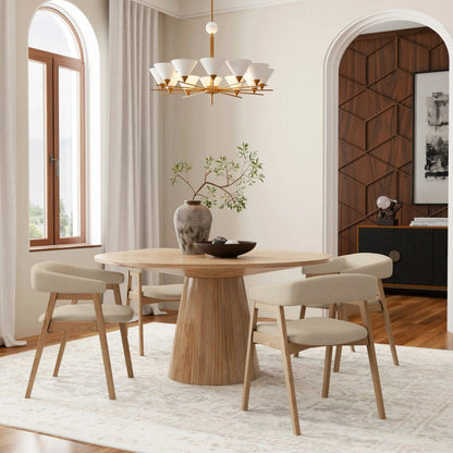 Alpine Furniture - Cove Round Dining Table, Natural - 3859NAT-01 view 5