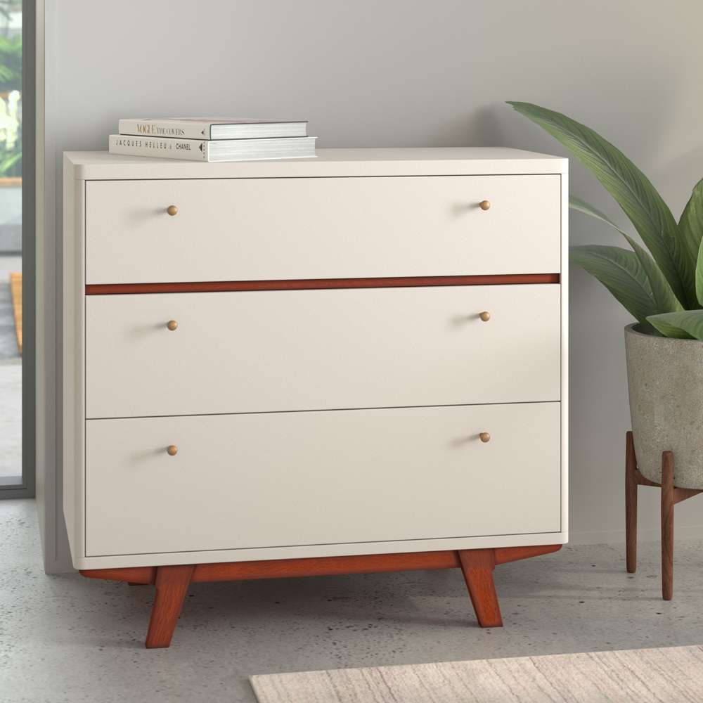 Alpine Furniture - Dakota 3 Drawer Small Chest - 1974-04 veiw 1
