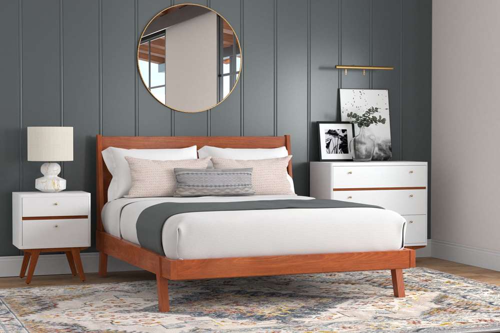 Alpine Furniture - Dakota California King Platform Bed - 1974-07CK view 9