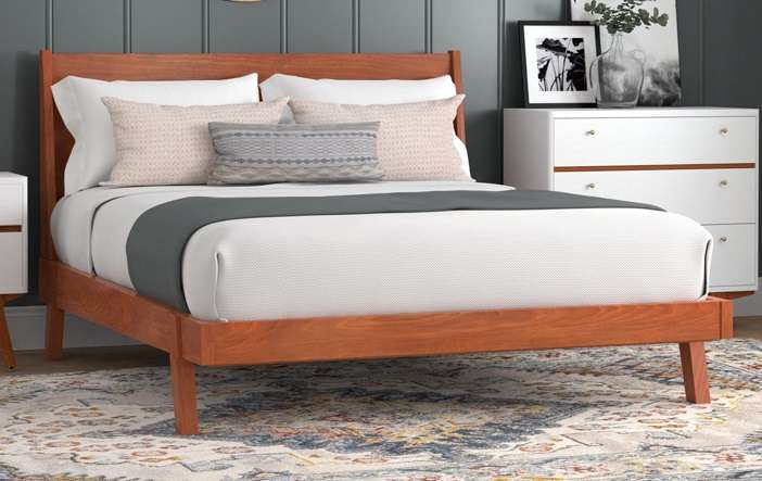 Alpine Furniture - Dakota Queen Platform Bed - 1974-01Q veiw 1