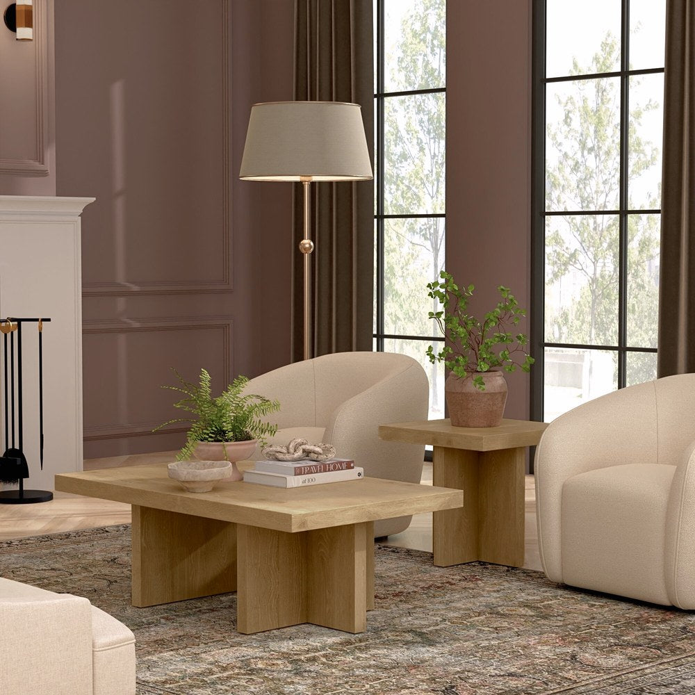 Alpine Furniture - Donte Rectangular Coffee Table, Natural - 6798NAT-61 view 7