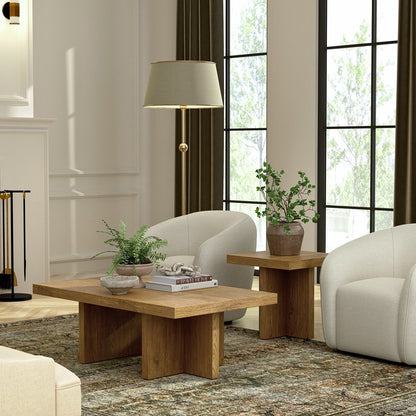 Alpine Furniture - Donte Rectangular Coffee Table, Oak - 6798OAK-61 view 7