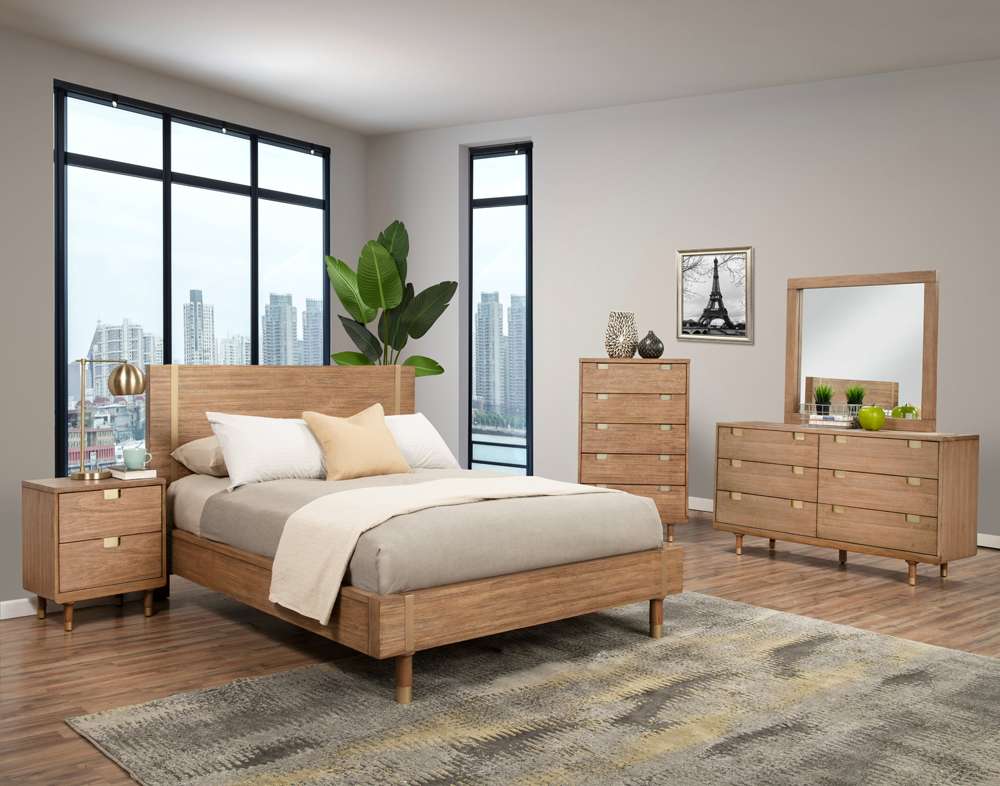 Alpine Furniture - Easton Queen Platform Bed - 2088-01Q veiw 2