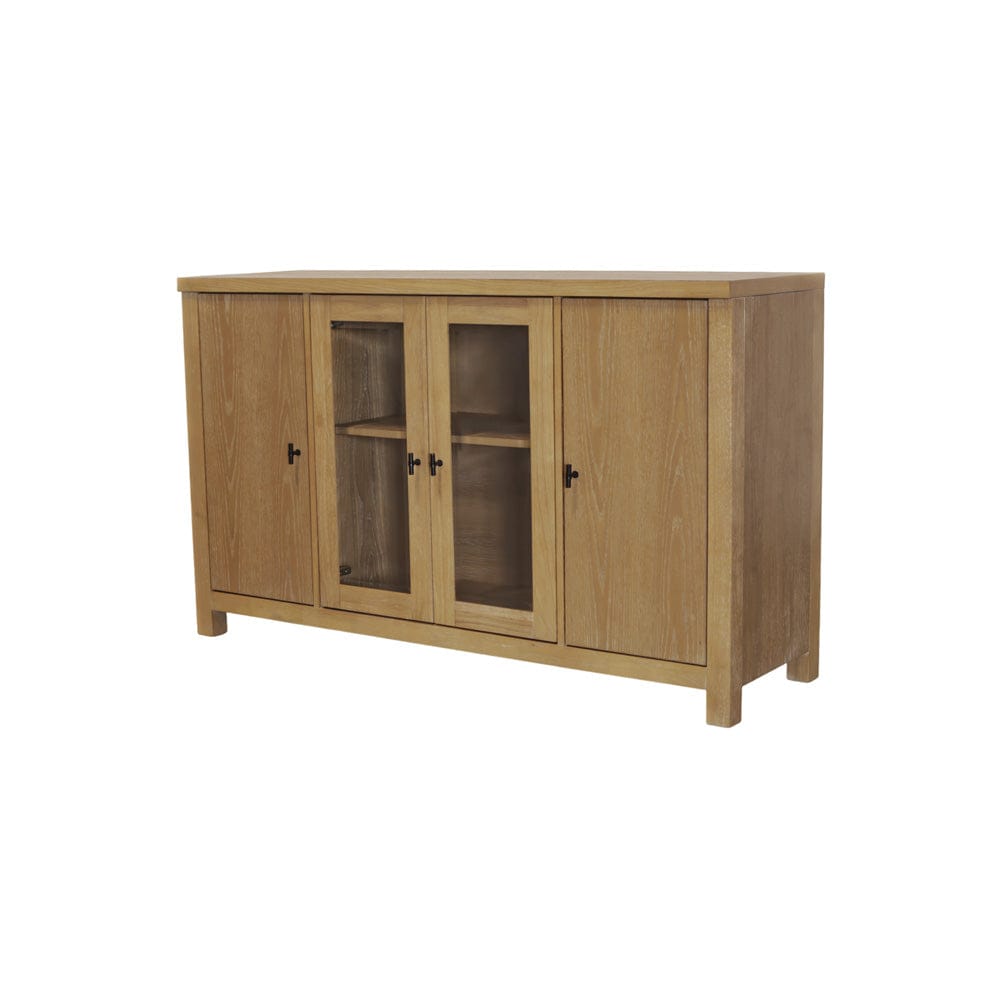 Alpine Furniture - Eleanor Glass & Wood Sideboard - 3466-06 view 1