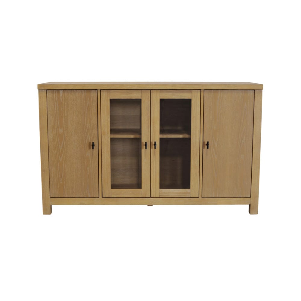 Alpine Furniture - Eleanor Glass & Wood Sideboard - 3466-06 view 3