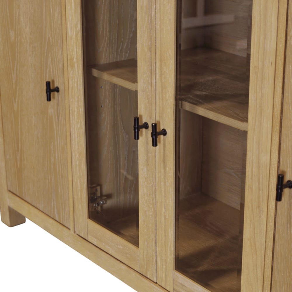 Alpine Furniture - Eleanor Glass & Wood Sideboard - 3466-06 view 10