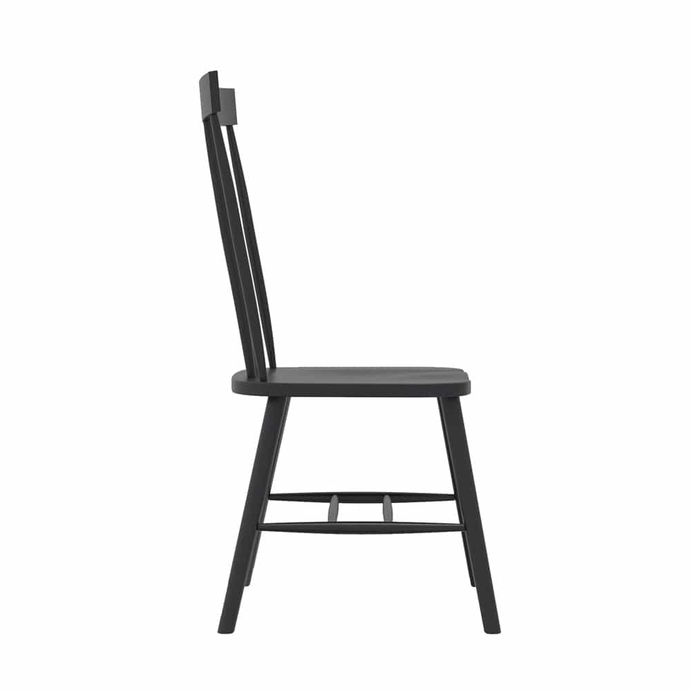 Alpine Furniture - Eleanor Side Chair, Black - 3466BLK-02 view 3