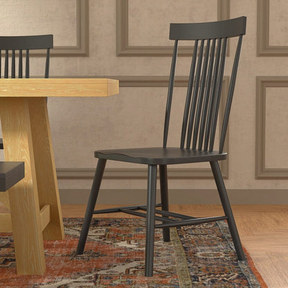 Alpine Furniture - Eleanor Side Chair, Black - 3466BLK-02 view 7