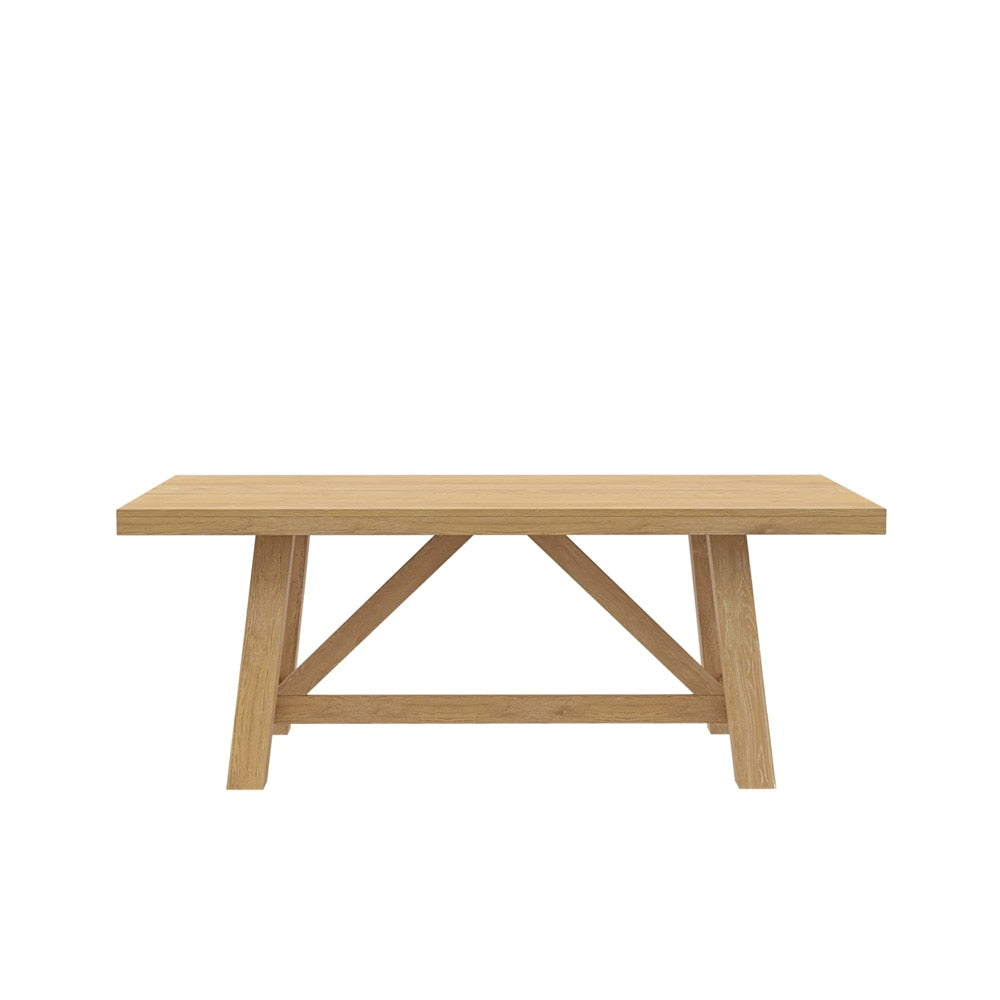 Alpine Furniture - Eleanor Trestle Dining Table, Natural - 3466-01 veiw 2