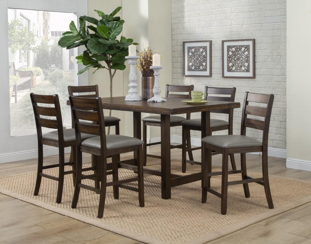 Alpine Furniture - Emery Pub Height Dining Table, Walnut - 2929-04 veiw 2