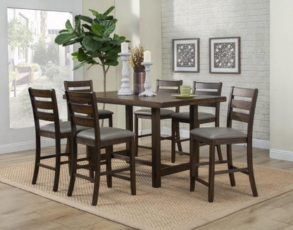 Alpine Furniture - Emery Pub Height Dining Table, Walnut - 2929-04 veiw 2