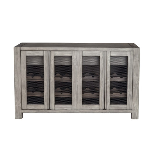 Alpine Furniture - Fallon Solid Pine Sideboard, Gray & Black - 3394-04 view 2