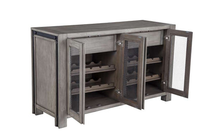 Alpine Furniture - Fallon Solid Pine Sideboard, Gray & Black - 3394-04 veiw 4