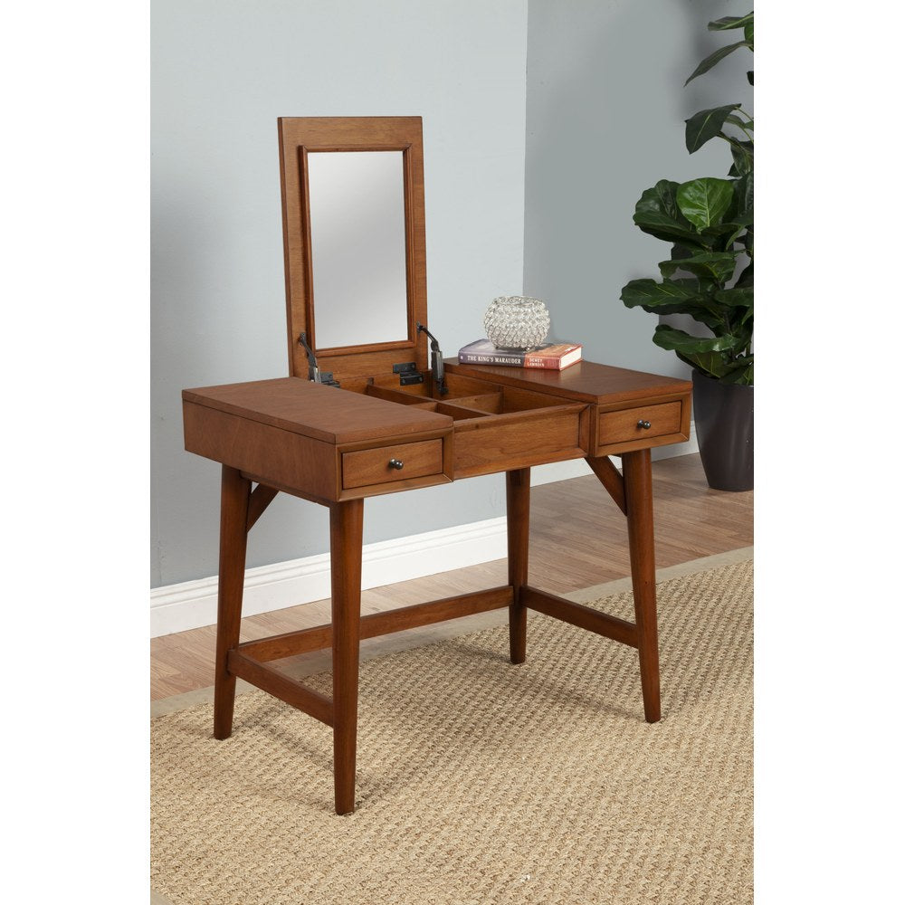 Alpine Furniture - Flynn Bedroom Vanity, Acorn - 966-19 view 8