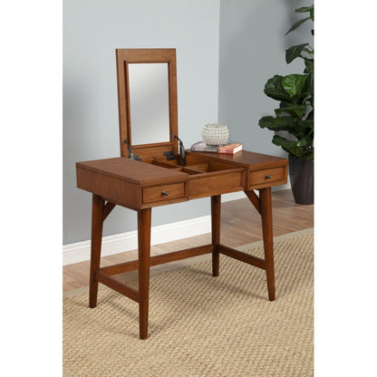 Alpine Furniture - Flynn Bedroom Vanity, Acorn - 966-19 view 8