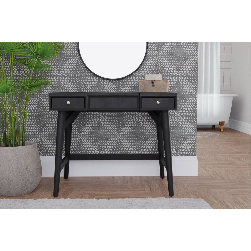 Alpine Furniture - Flynn Bedroom Vanity, Black - 966BLK-19 view 5