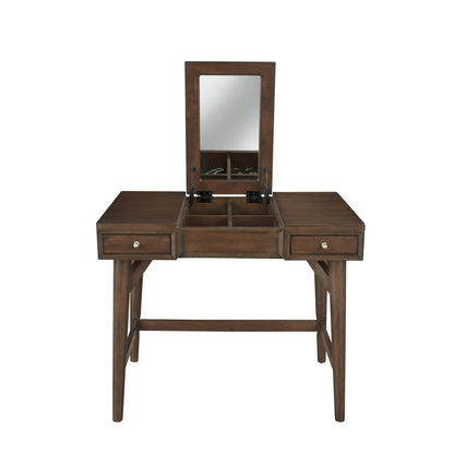Alpine Furniture - Flynn Bedroom Vanity, Walnut - 966WAL-19 view 3