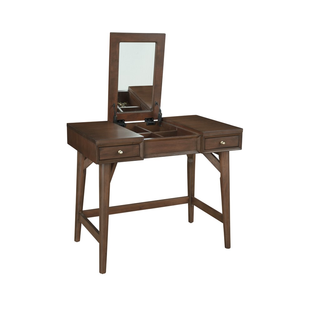 Alpine Furniture - Flynn Bedroom Vanity, Walnut - 966WAL-19 view 4