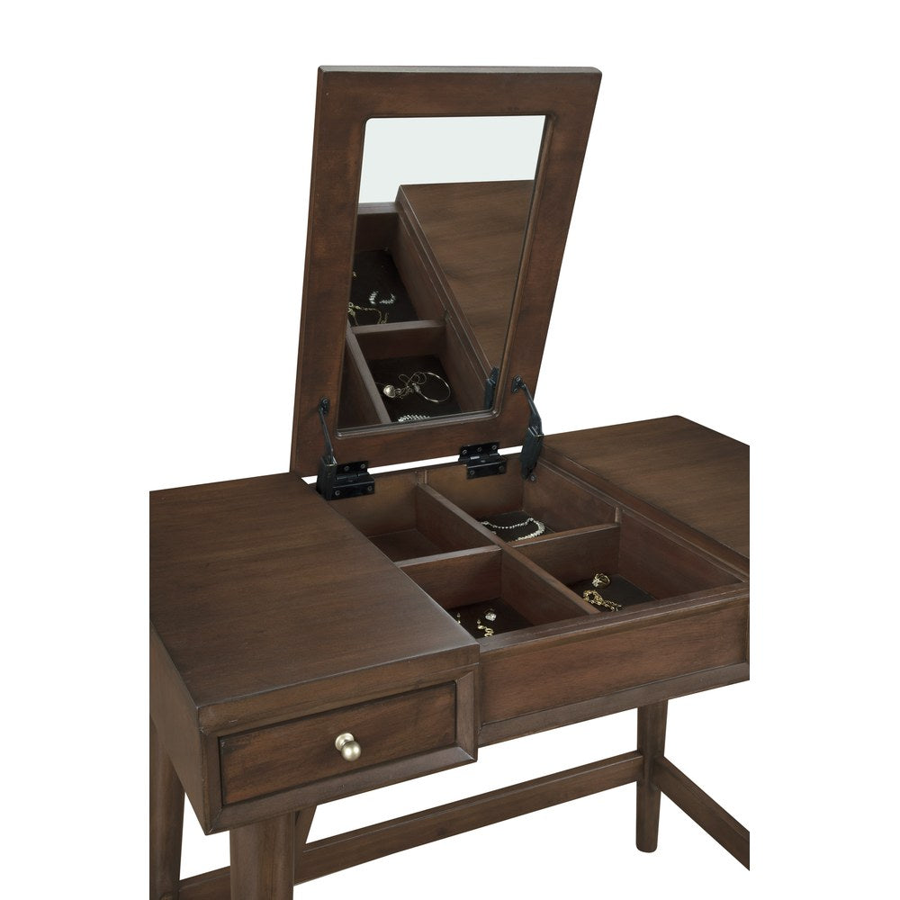 Alpine Furniture - Flynn Bedroom Vanity, Walnut - 966WAL-19 view 5