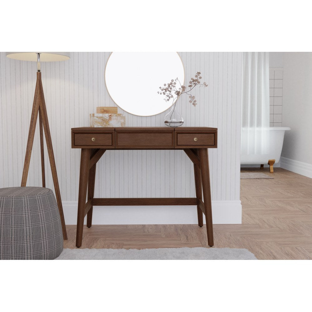 Alpine Furniture - Flynn Bedroom Vanity, Walnut - 966WAL-19 view 8