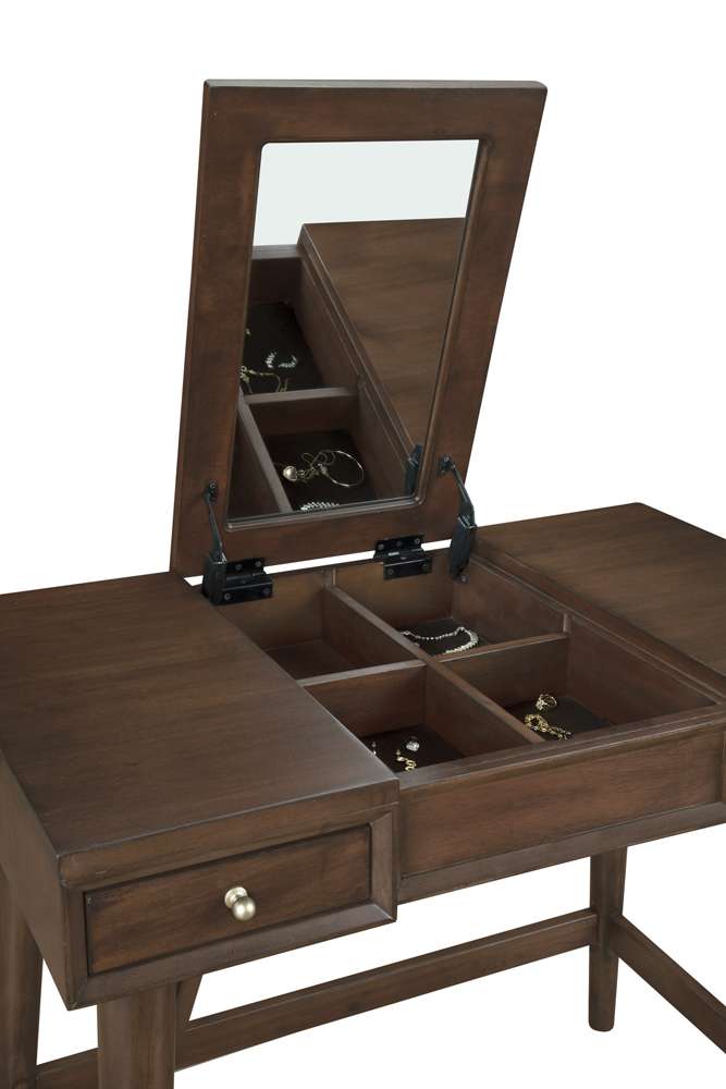 Alpine Furniture - Flynn Bedroom Vanity, Walnut - 966WAL-19 veiw 6