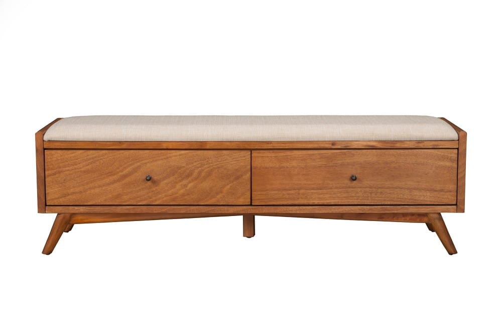 Alpine Furniture - Flynn Bench, Acorn - 966-12 view 1