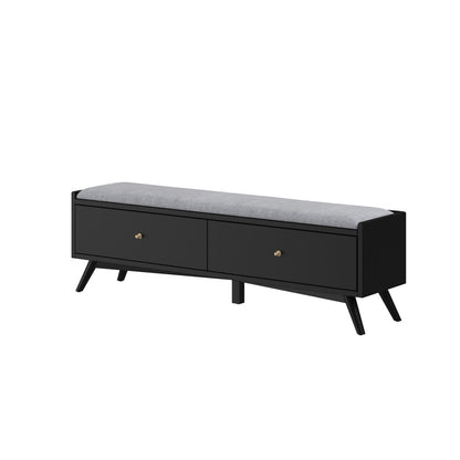 Alpine Furniture - Flynn Bench, Black - 966BLK-12 view 2