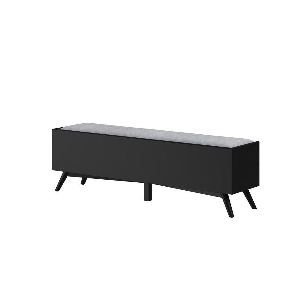 Alpine Furniture - Flynn Bench, Black - 966BLK-12 view 3
