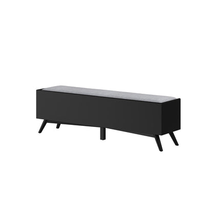 Alpine Furniture - Flynn Bench, Black - 966BLK-12 view 3