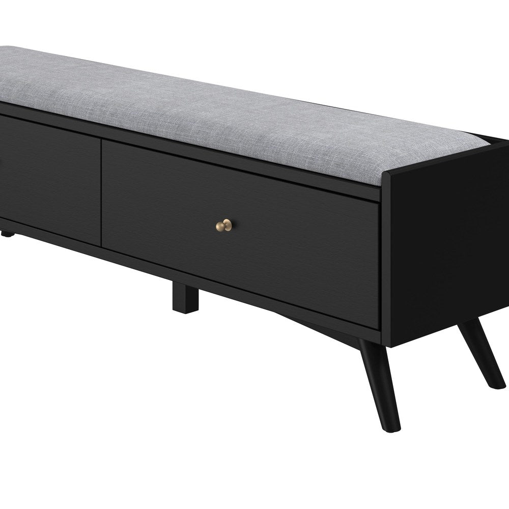 Alpine Furniture - Flynn Bench, Black - 966BLK-12 view 7