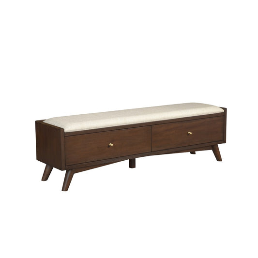 Alpine Furniture - Flynn Bench, Walnut - 966WAL-12 view 3