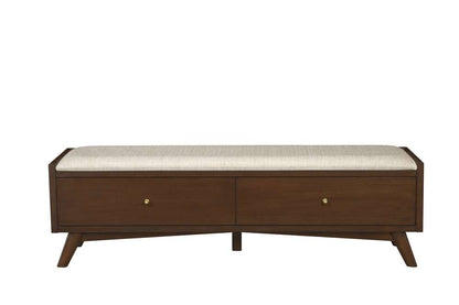 Alpine Furniture - Flynn Bench, Walnut - 966WAL-12 veiw 1