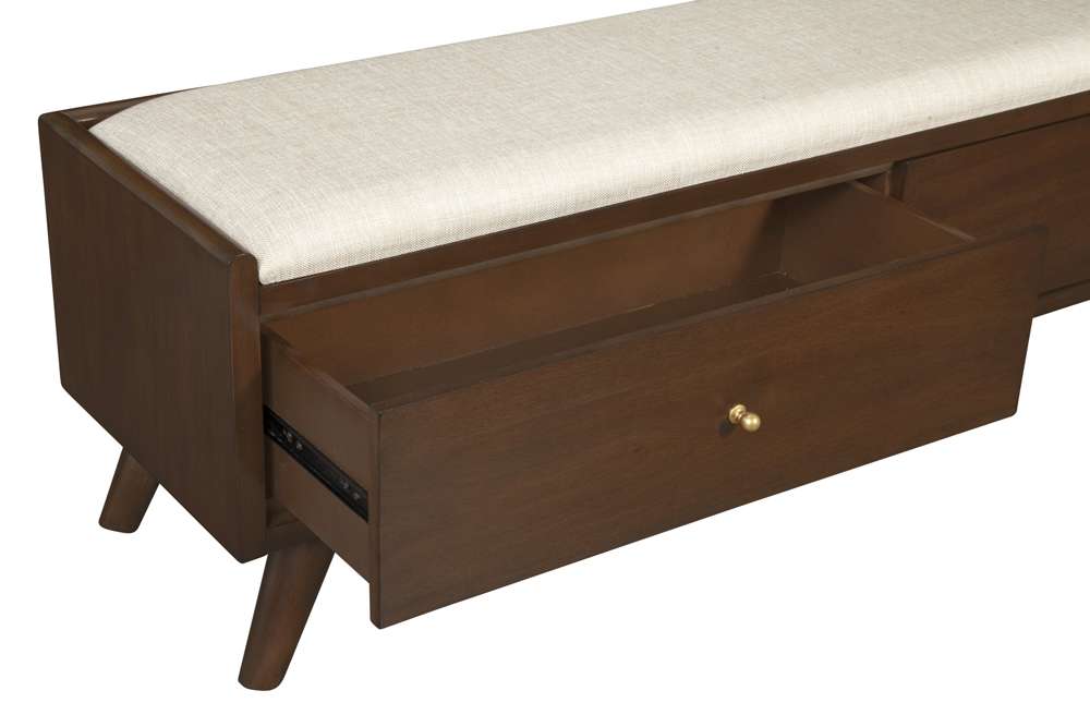 Alpine Furniture - Flynn Bench, Walnut - 966WAL-12 veiw 4