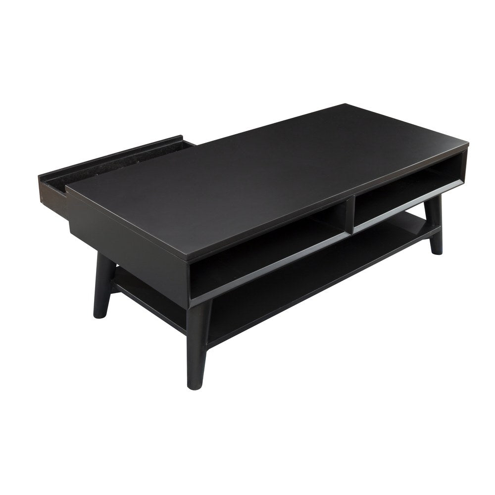 Alpine Furniture - Flynn Coffee Table, Black - 966BLK-61 view 2