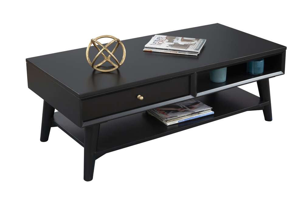 Alpine Furniture - Flynn Coffee Table, Black - 966BLK-61 veiw 2