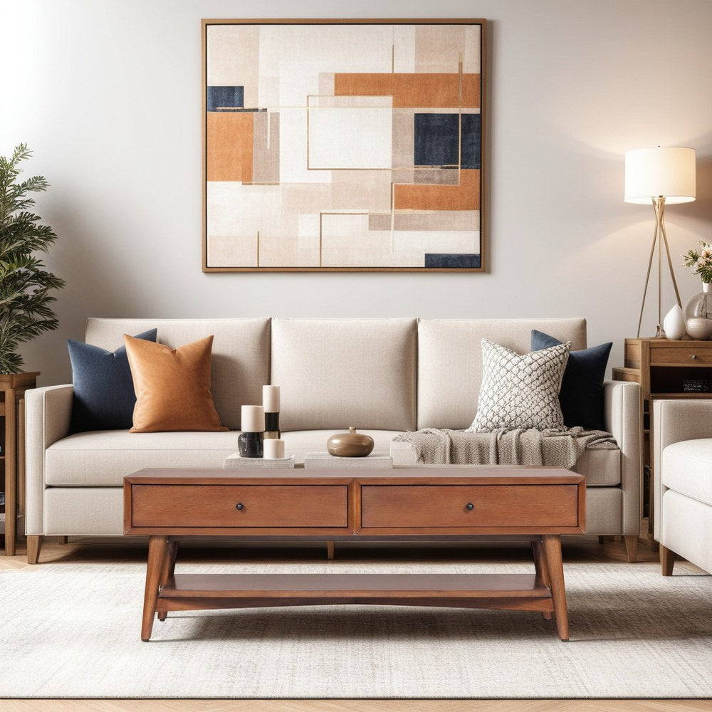 Alpine Furniture - Flynn Coffee Table, Chestnut - 966-91 view 6