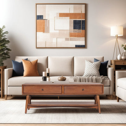Alpine Furniture - Flynn Coffee Table, Chestnut - 966-91 view 6