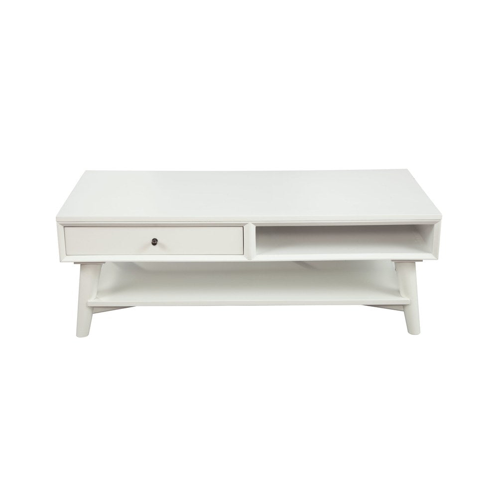 Alpine Furniture - Flynn Coffee Table, White - 966-W-61 view 1
