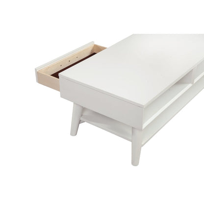 Alpine Furniture - Flynn Coffee Table, White - 966-W-61 view 3